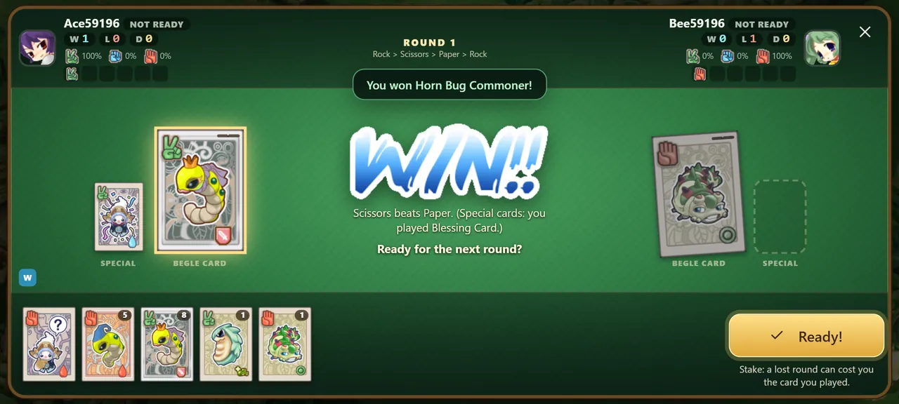 A Begle card battle on a phone
