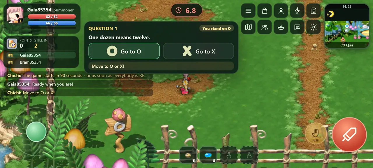 The OX Quiz story gate